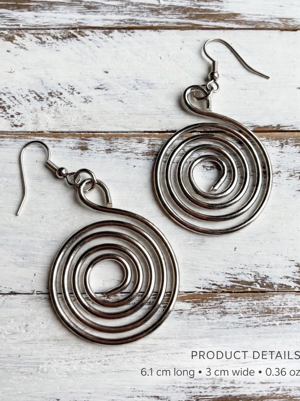 Spiral Wire Earrings | Lightweight Statement Dangle Earrings